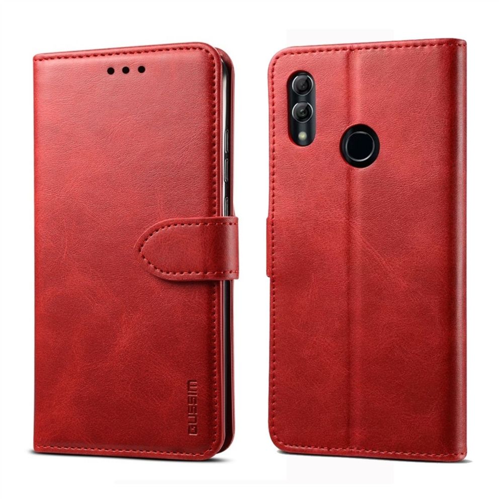 Wewoo - Housse Coque Pour Huawei Honor 10 Lite / P Smart 2019 Étui en cuir à rabat horizontal GUSSIM Business Style avec support et fentes cartes et portefeuille rouge - Coque, étui smartphone
