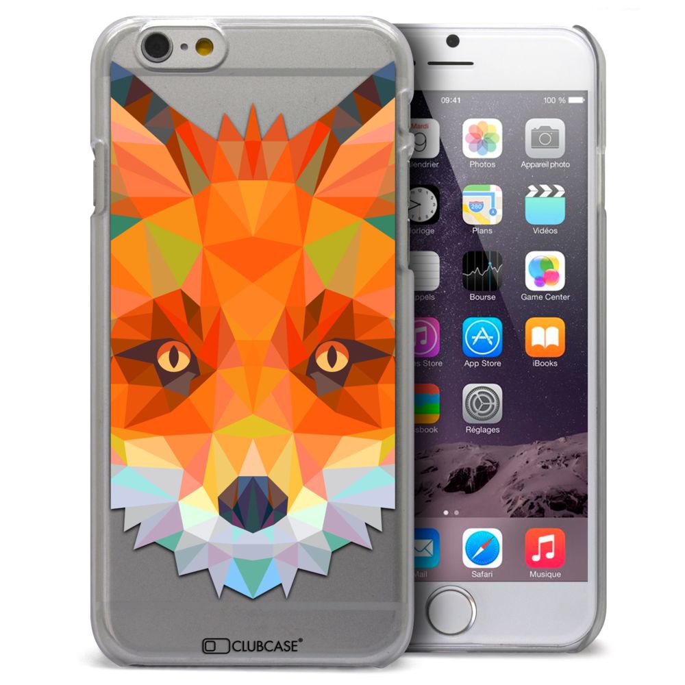 Caseink - Coque Housse Etui iPhone 6 / 6s 4.7 [Crystal HD Polygon Series Animal - Rigide - Ultra Fin - Imprimé en France] - Renard - Coque, étui smartphone