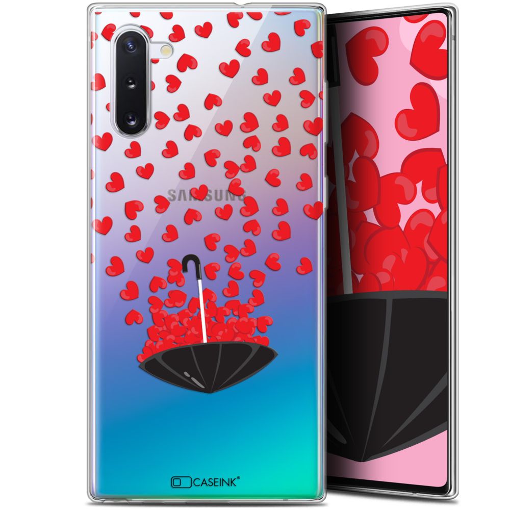 Caseink - Coque Pour Samsung Galaxy Note 10 (6.3 ) [Gel HD Collection Love Saint Valentin Design Parapluie d'Amour - Souple - Ultra Fin - Imprimé en France] - Coque, étui smartphone