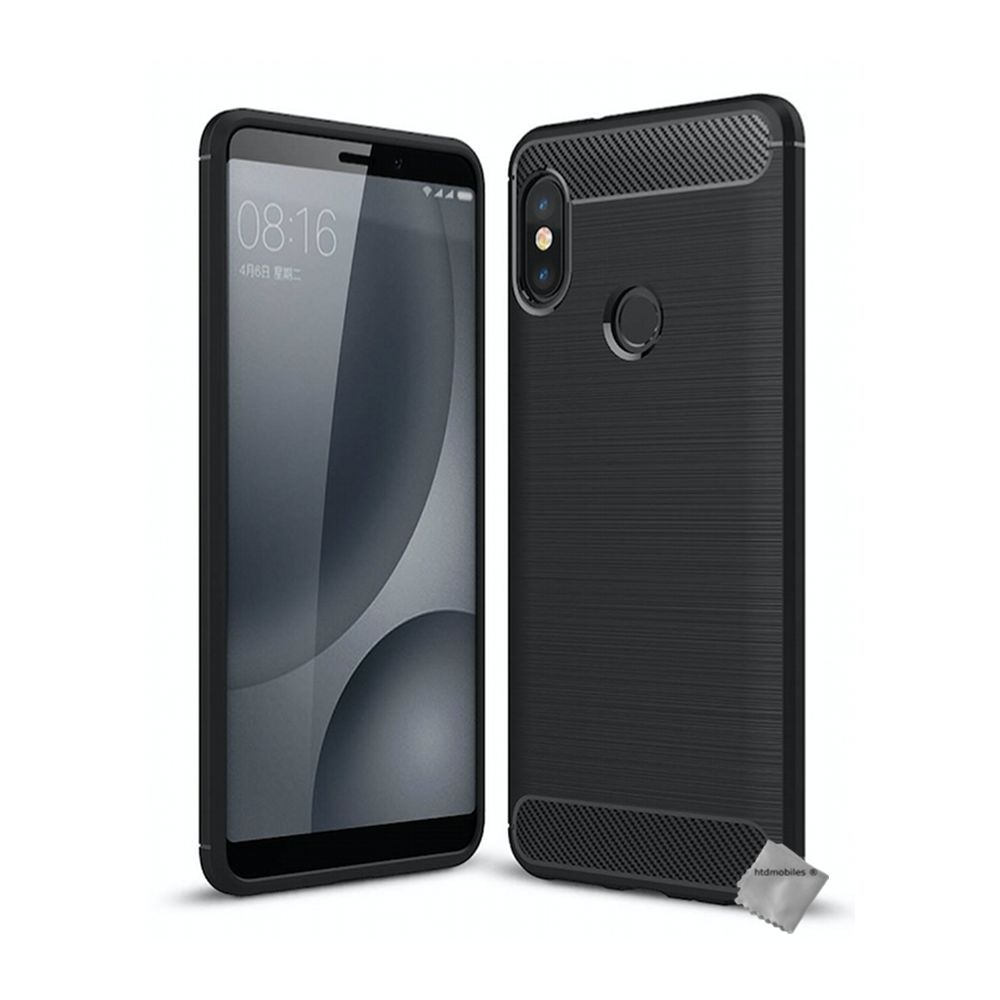 Htdmobiles - Housse etui coque silicone gel carbone pour Xiaomi Redmi Note 5 + film ecran - NOIR - Autres accessoires smartphone