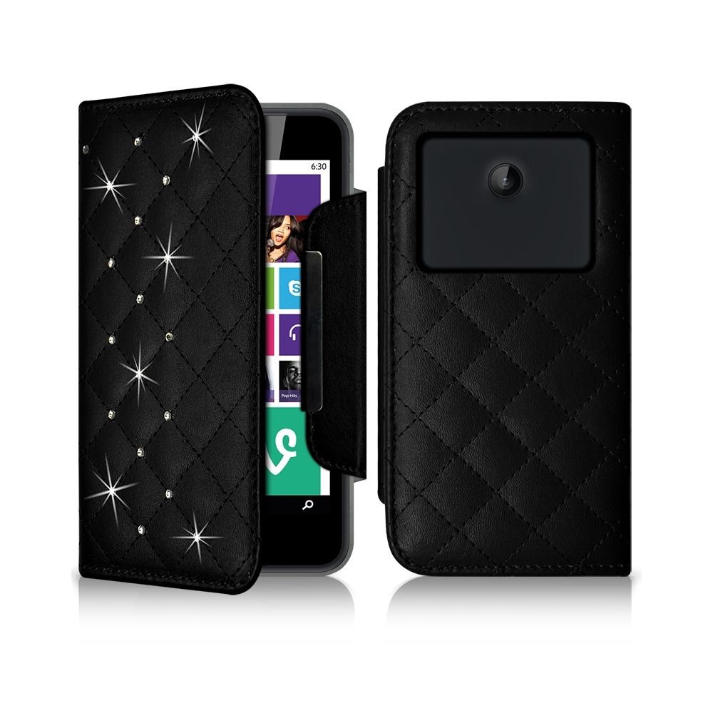 Karylax - Etui de Protection Universel XL Style Diamant noir pour Logicom Volt-R - Autres accessoires smartphone
