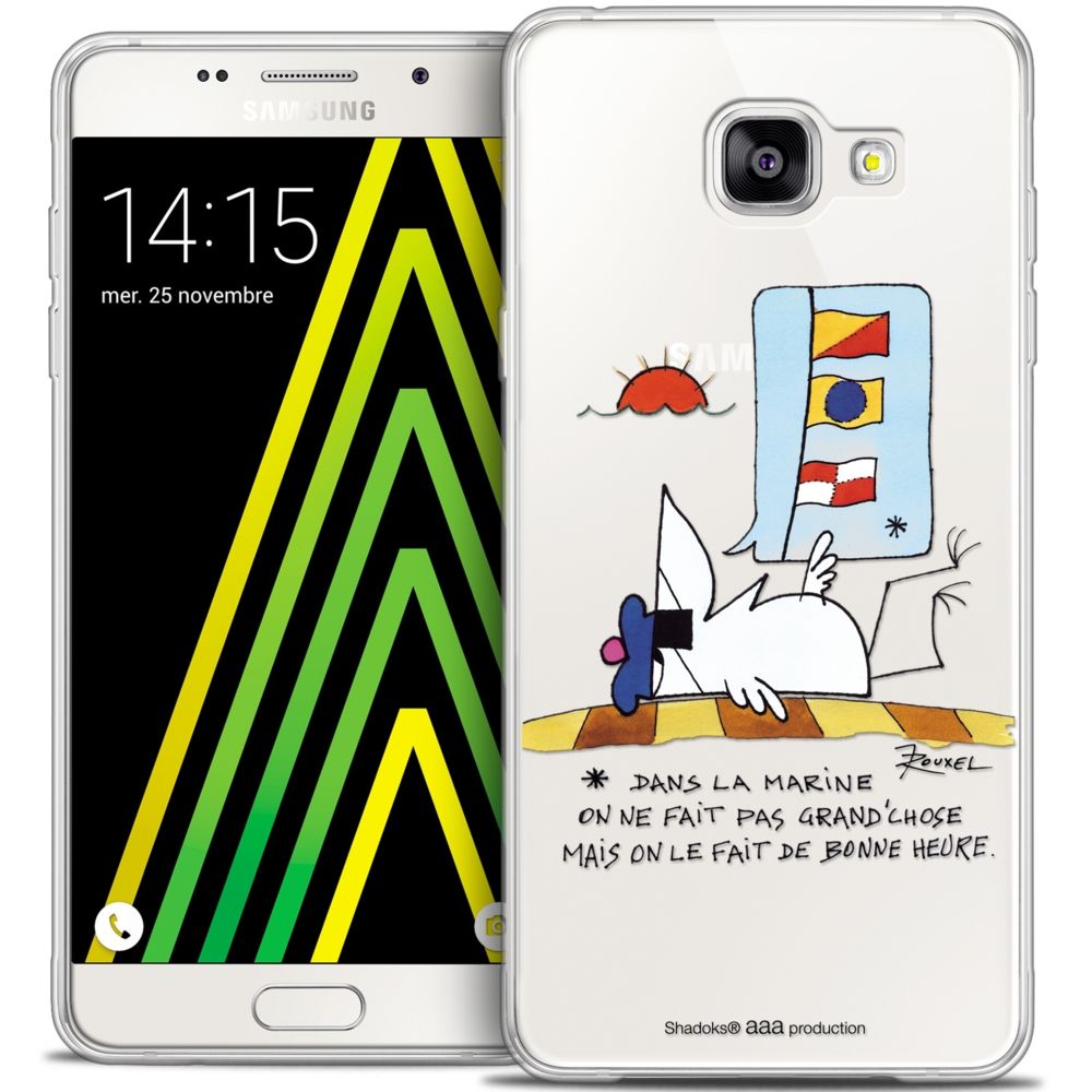 Caseink - Coque Housse Etui Samsung Galaxy A5 2016 (A510) [Crystal HD Collection Les Shadoks ? Design La Marine - Rigide - Ultra Fin - Imprimé en France] - Coque, étui smartphone