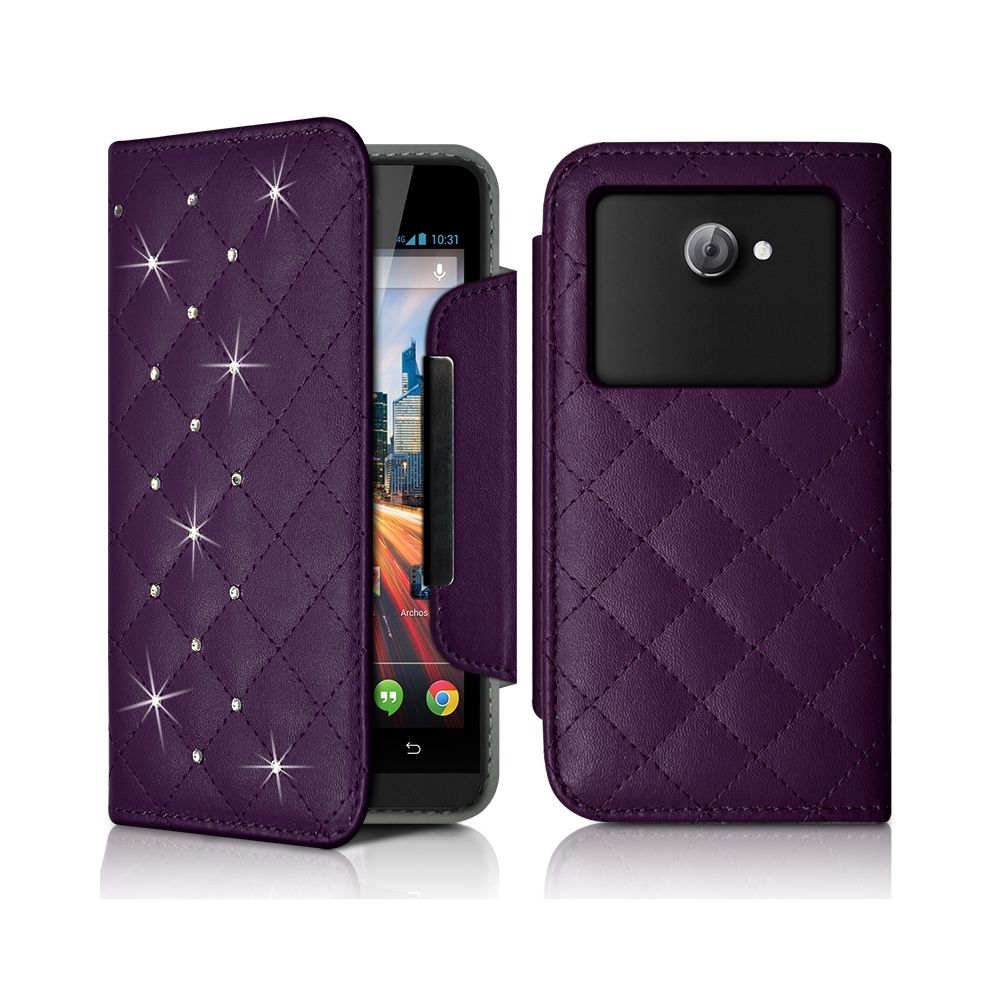Karylax - Etui Universel L Style Diamant Couleur Violet pour Haier G50 - Autres accessoires smartphone