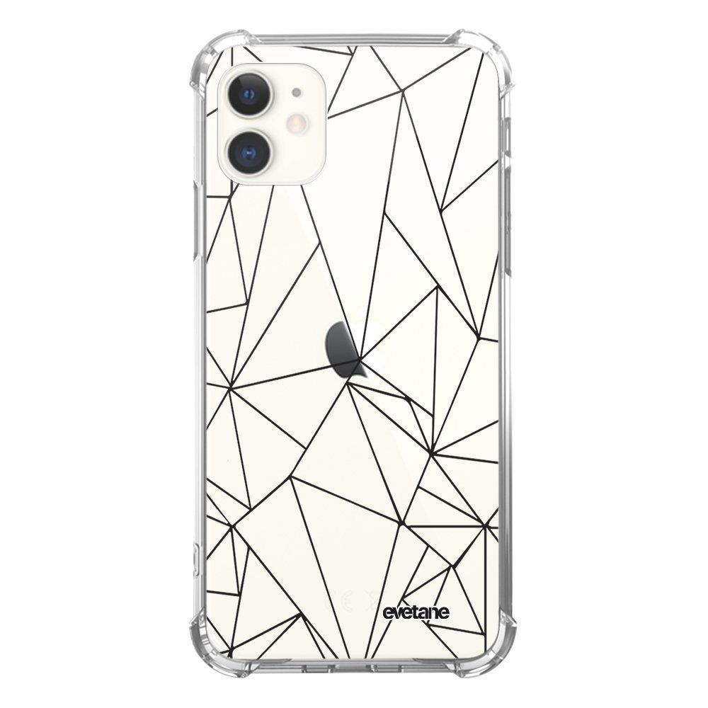 Evetane - Coque iPhone 11 anti-choc souple avec angles renforcés transparente Outline Noires Evetane - Coque, étui smartphone
