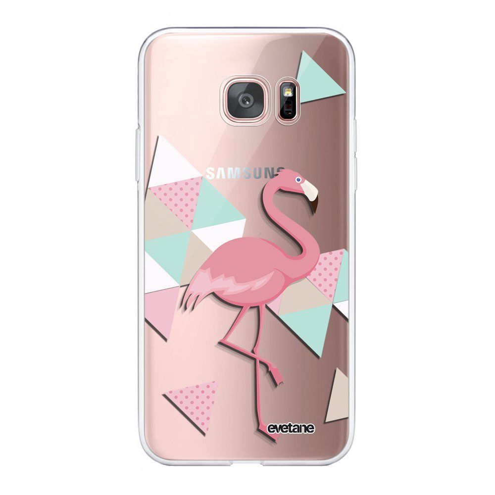 Evetane - Coque Samsung Galaxy S7 Edge 360 intégrale transparente Flamant Rose Graphique Ecriture Tendance Design Evetane. - Coque, étui smartphone