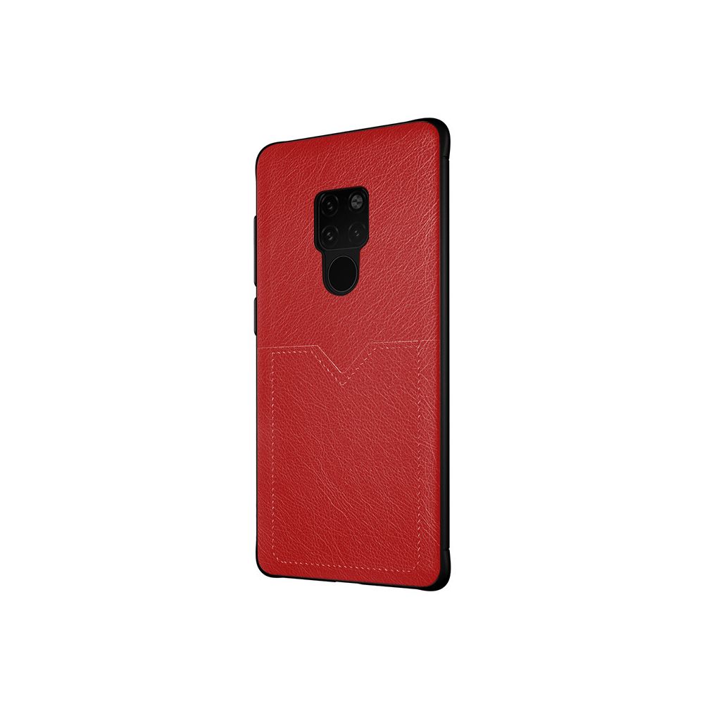 marque generique - Coque Etui en cuir avec fente carte pour Huawei Mate 20 - Rouge - Coque, étui smartphone