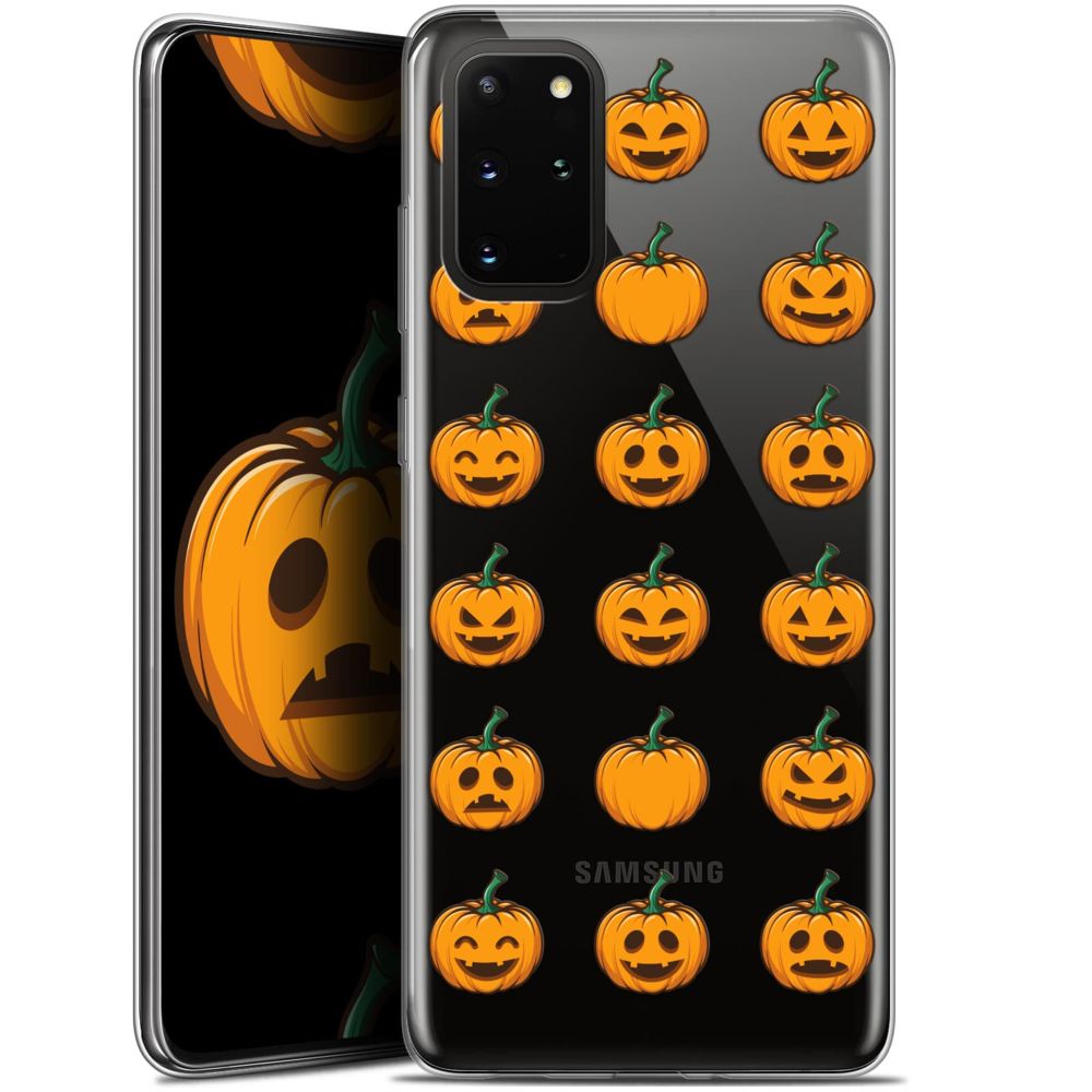 Caseink - Coque Pour Samsung S20+ (6.7 ) [Gel HD Collection Halloween Design Smiley Citrouille - Souple - Ultra Fin - Imprimé en France] - Coque, étui smartphone