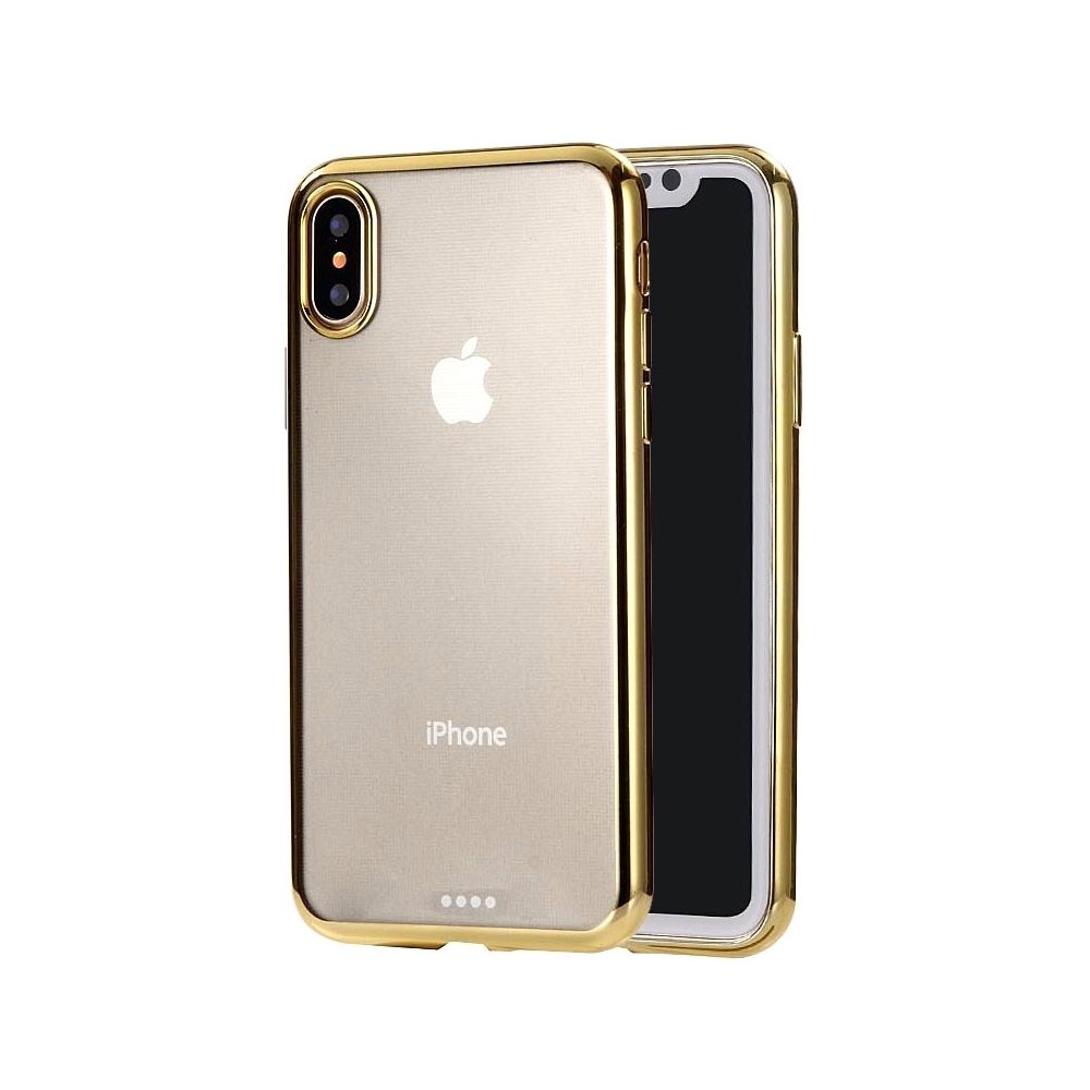 Wewoo - Ultra-mince cas de couverture arrière de protection en TPU souple pour iPhone X / XS (or) - Coque, étui smartphone