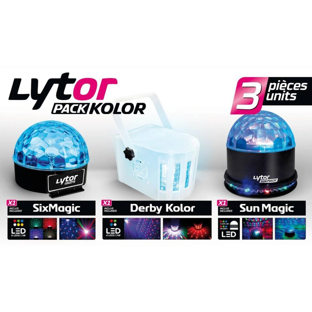 Lytor - Pack de 3 jeux de lumières à LEDS LYTOR KOLOR - Effets à LED