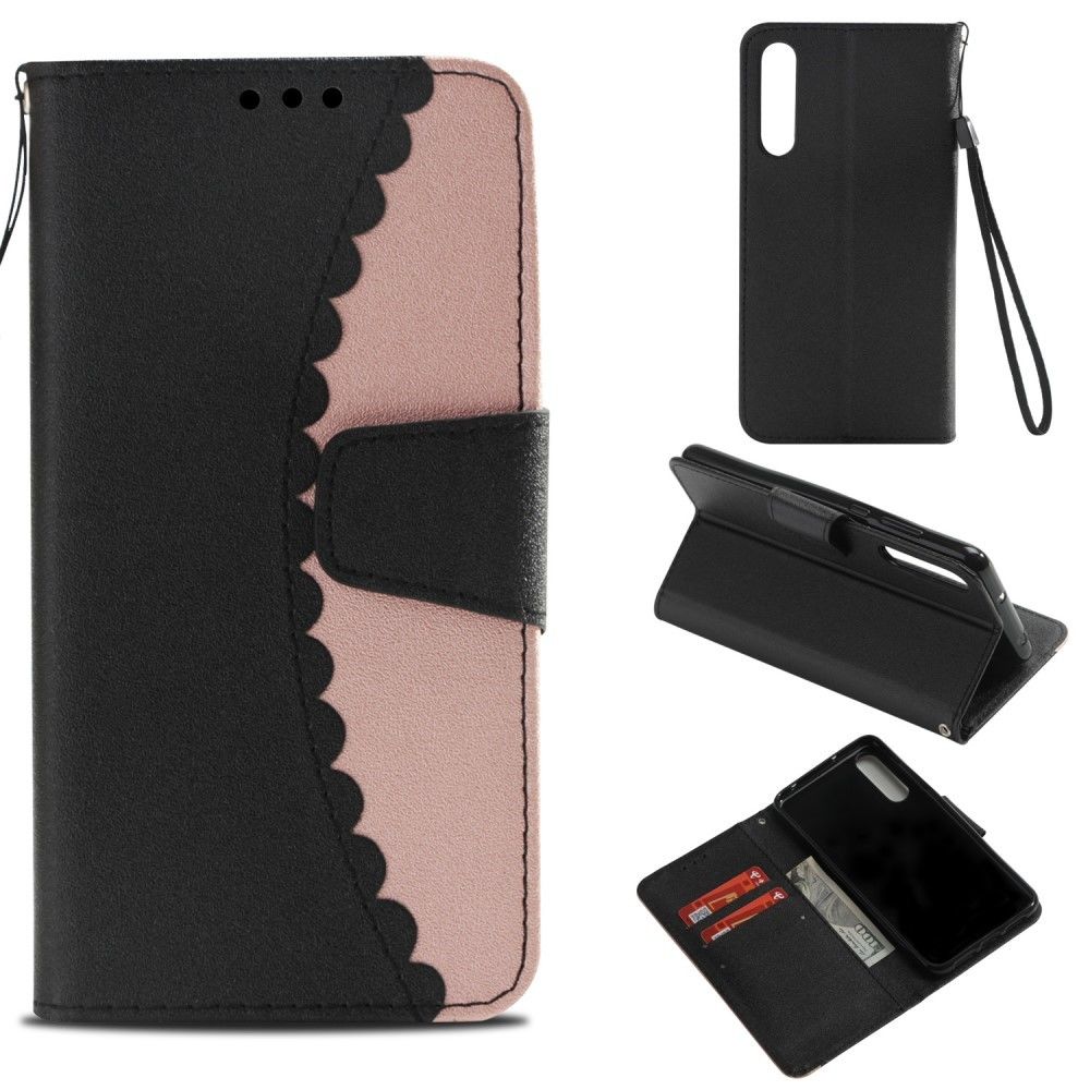 marque generique - Etui en PU épissage bi-couleur couleur noir/or rose pour votre Huawei P20 Pro - Autres accessoires smartphone