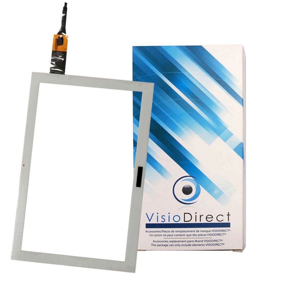 Visiodirect - Vitre ecran tactile pour Acer ICONIA ONE 10 B3-A40FHD-K4BX blanc tablette - Visiodirect - - Autres accessoires smartphone