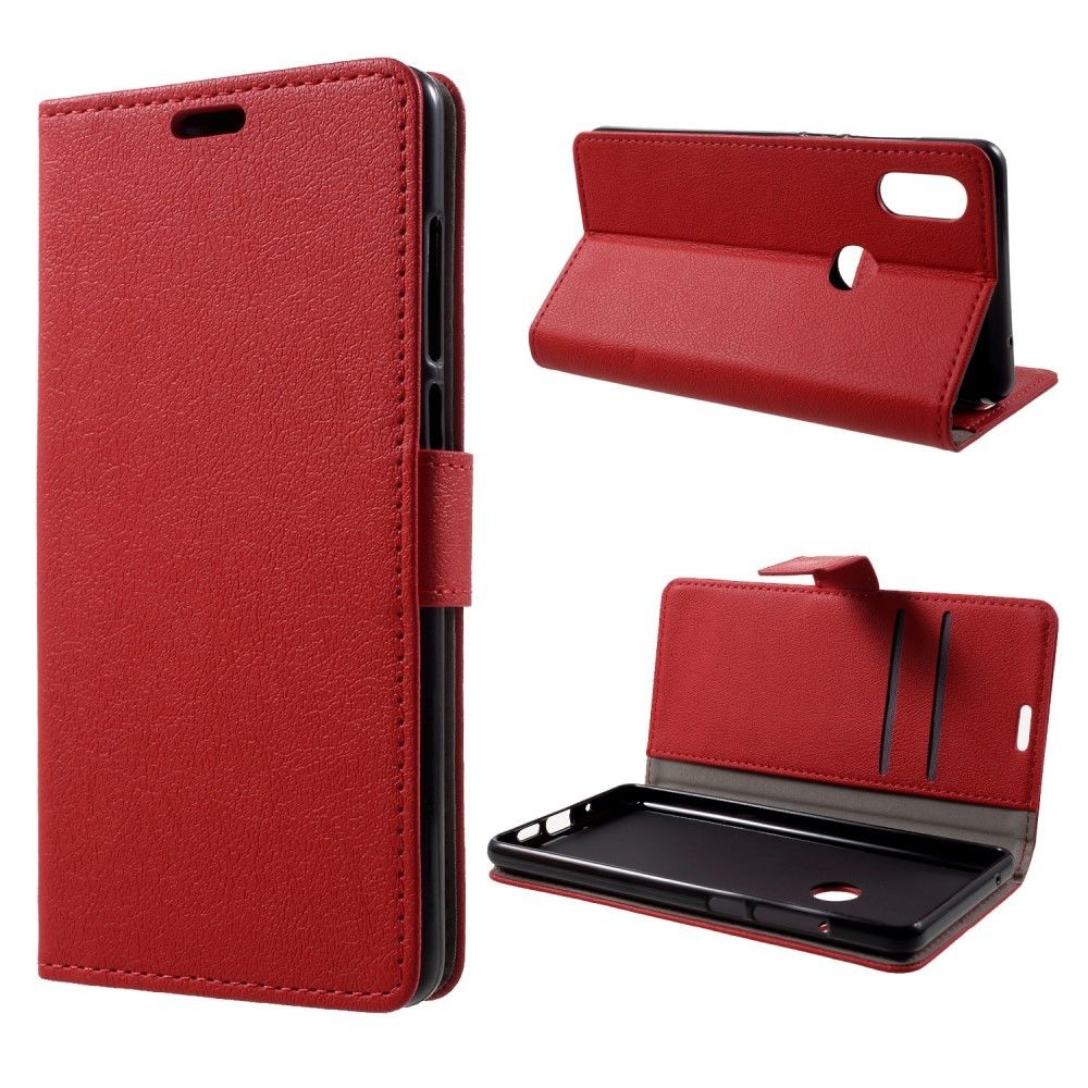 marque generique - Etui en PU flip couleur rouge pour votre Xiaomi Mi Mix 2s - Autres accessoires smartphone