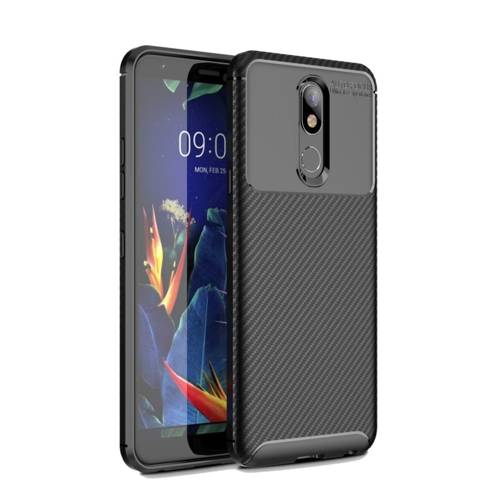 Wewoo - Coque Souple TPU antichoc en fibre de carbone pour LG K40 Noir - Coque, étui smartphone