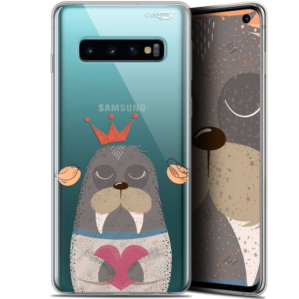 Caseink - Coque arrière Samsung Galaxy S10 (6.1 ) Gel HD [ Nouvelle Collection - Souple - Antichoc - Imprimé en France] Sketchy Walrus - Coque, étui smartphone