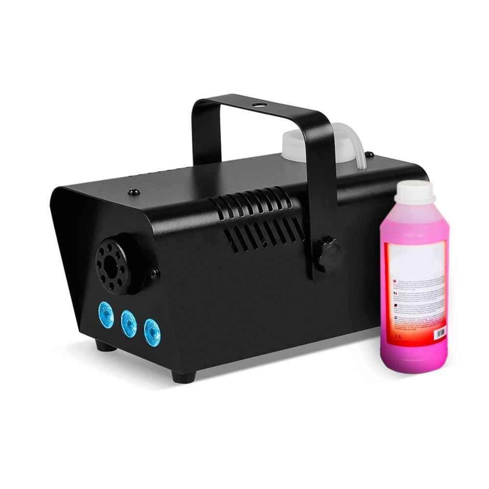 Flash - Mini Machine à fumée à LEDs bleues 400W + + Télécommande et érier fixation + 1 Litre - Effets à LED