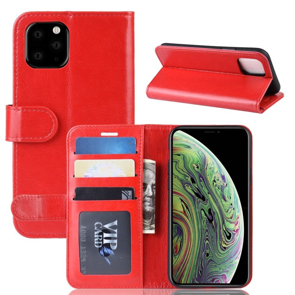 marque generique - Etui en PU retourner rouge avec support pour votre Apple iPhone 5.8 pouces (2019) - Coque, étui smartphone