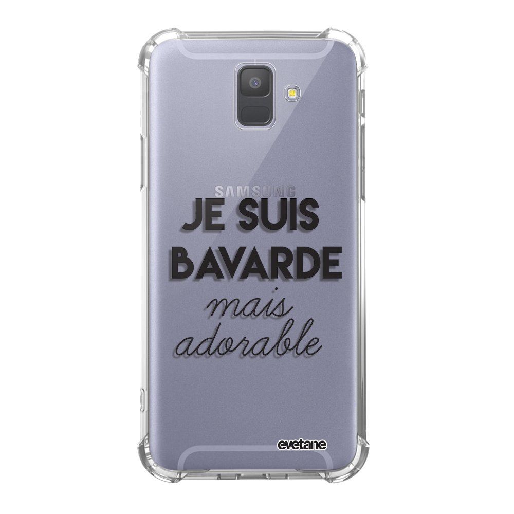 Evetane - Coque Samsung Galaxy A6 2018 anti-choc souple avec angles renforcés transparente Bavarde Mais Adorable Evetane - Coque, étui smartphone