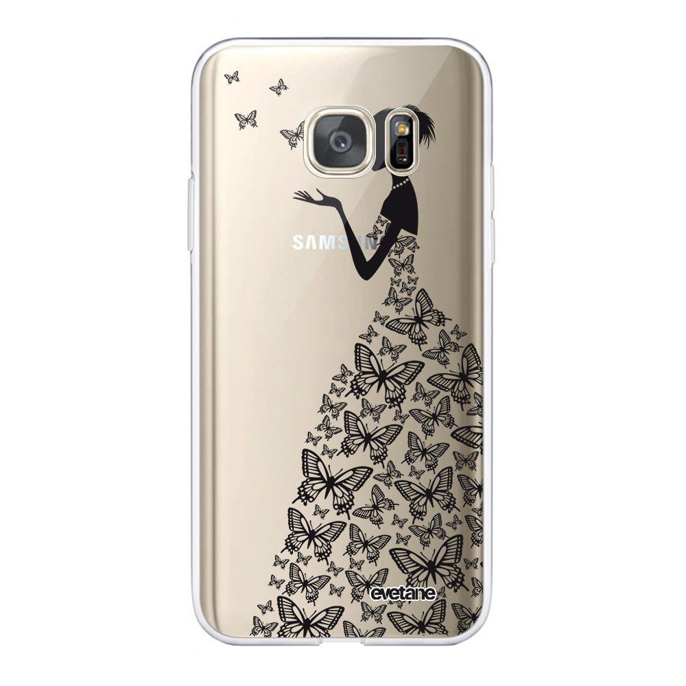 Evetane - Coque Samsung Galaxy S7 360 intégrale transparente Silhouette Papillons Ecriture Tendance Design Evetane. - Coque, étui smartphone