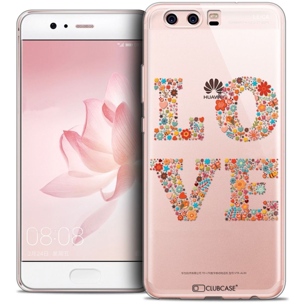 Caseink - Coque Housse Etui Huawei P10 [Crystal Gel HD Collection Summer Design Love Flowers - Souple - Ultra Fin - Imprimé en France] - Coque, étui smartphone