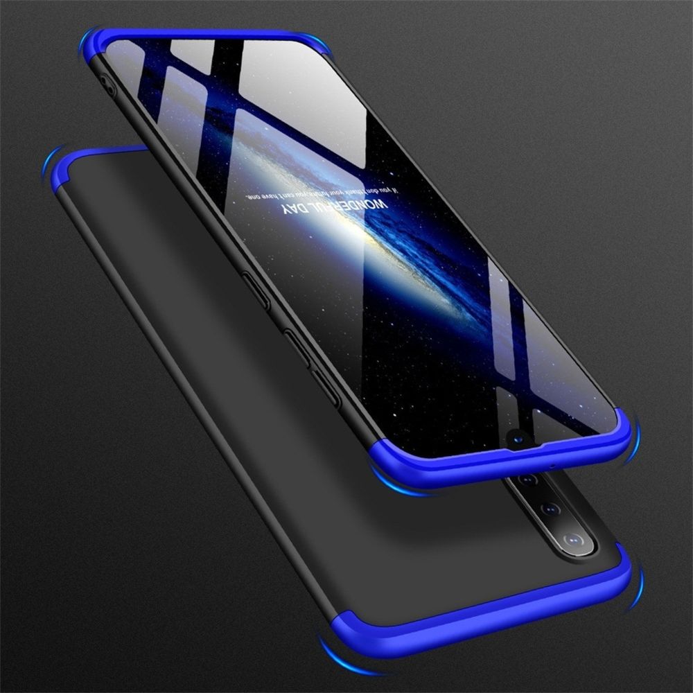 Wewoo - Coque Rigide Étui pour PC à couverture intégrale à trois étages Galaxy A50 bleu noir - Coque, étui smartphone
