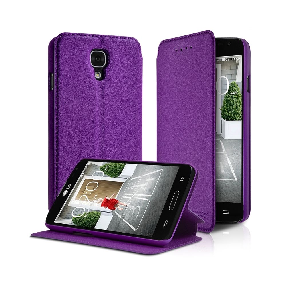 Karylax - Housse Coque Etui à rabat latéral Fonction Support Couleur Violet pour LG F70 + Film de protection - Autres accessoires smartphone