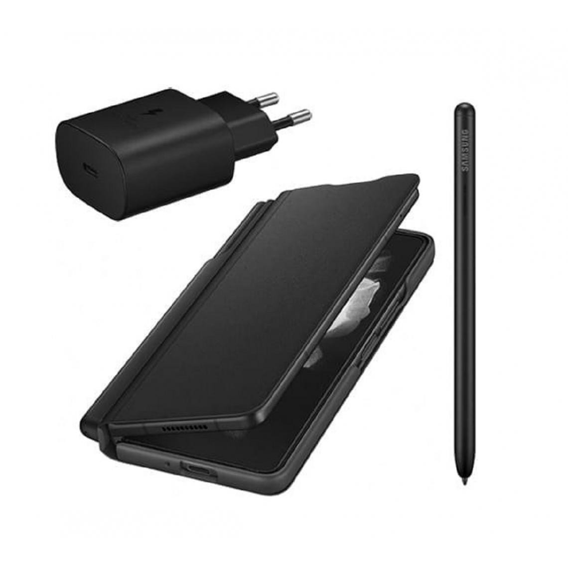 Samsung - Pack (Flip Cover avec S Pen + CS 25W) - Noir - Coque, étui smartphone