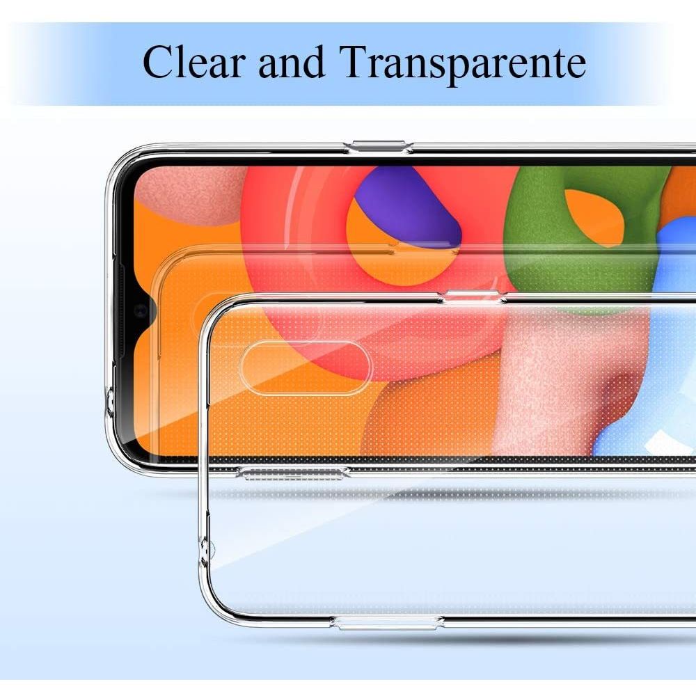 Cabling - CABLING® Coque Compatible avec Samsung Galaxy A01 (2020) Etui Housse Silicone Gel Anti-Choc Ultra Fine Invisible, Transparent - Coque, étui smartphone
