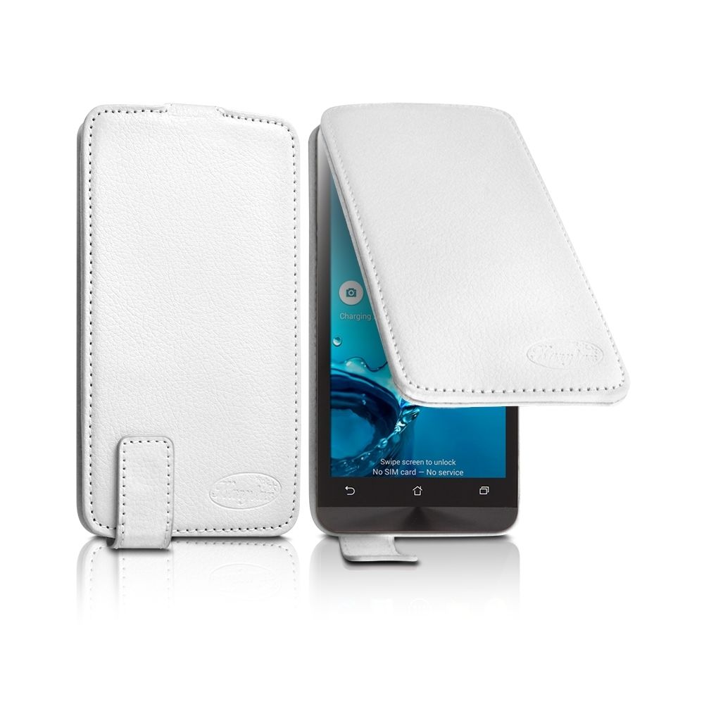 Karylax - Housse Etui Clapet Couleur blanc Universel M pour Asus ZenFone 5 - Autres accessoires smartphone