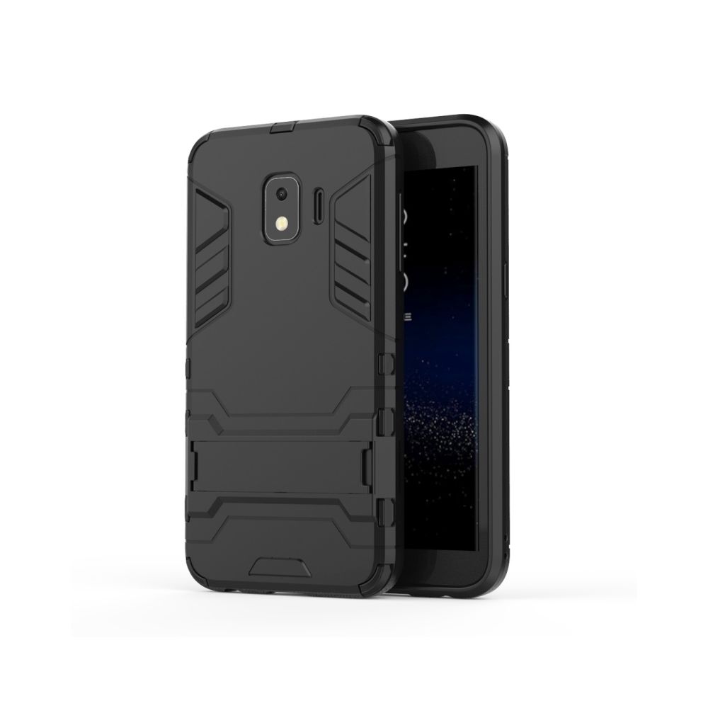 Wewoo - Coque antichoc PC + TPU pour Galaxy J2 Core, avec support (Noir) - Coque, étui smartphone