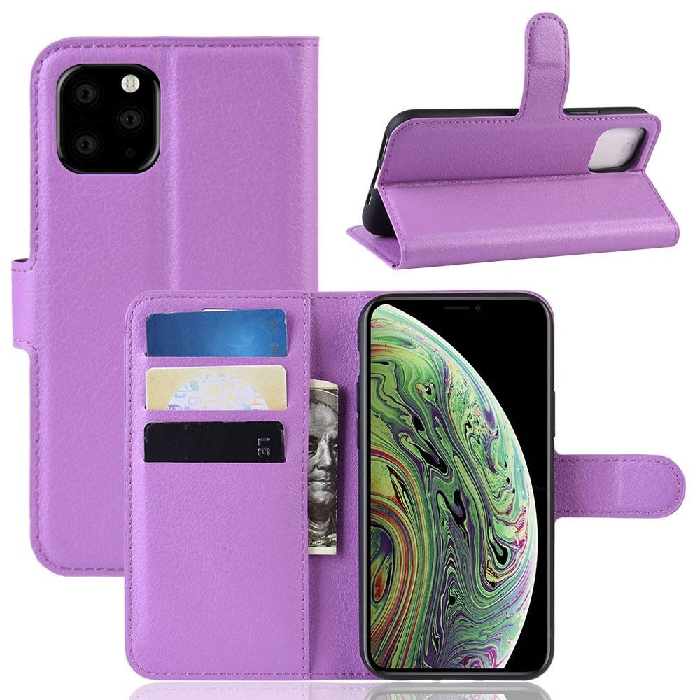 marque generique - Etui en PU couleur violet avec support pour votre Apple iPhone 5.8 pouces (2019) - Coque, étui smartphone