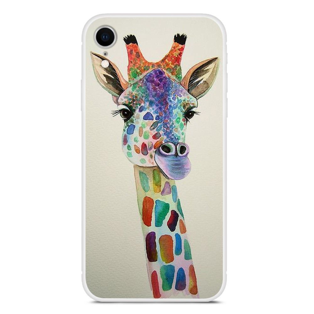 marque generique - Coque en TPU Impression de patrons doux peinture girafe pour votre Apple iPhone XR 6.1 inch - Autres accessoires smartphone