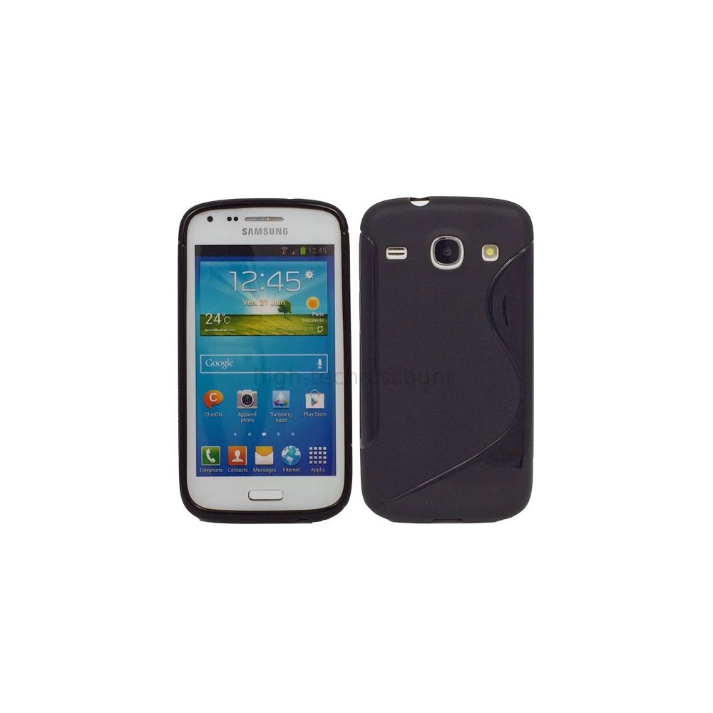 Htdmobiles - Housse etui coque silicone gel pour Samsung Galaxy Galaxy Core Plus G3500 + film ecran - NOIR - Autres accessoires smartphone