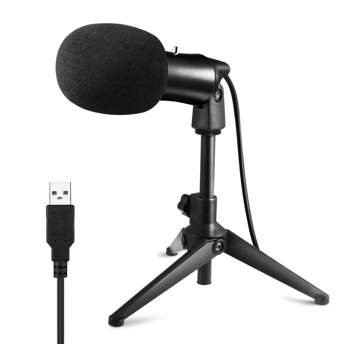 Justgreenbox - Microphone USB filaire pour ordinateur portable Micro à condensateur - T3654657590352 - Micros chant
