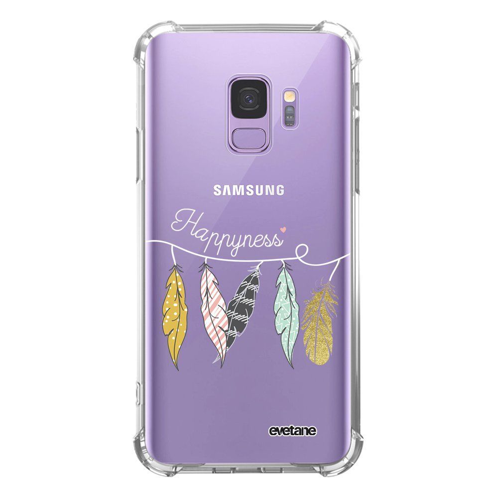 Evetane - Coque Samsung Galaxy S9 anti-choc souple avec angles renforcés transparente Happyness Evetane - Coque, étui smartphone