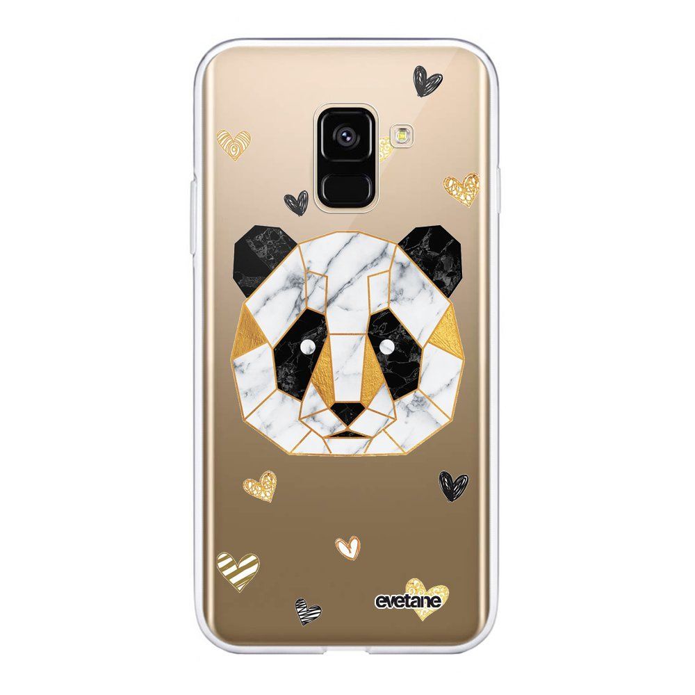 Evetane - Coque Samsung Galaxy A8 2018 souple Panda Géométrique Motif Ecriture Tendance Evetane. - Coque, étui smartphone