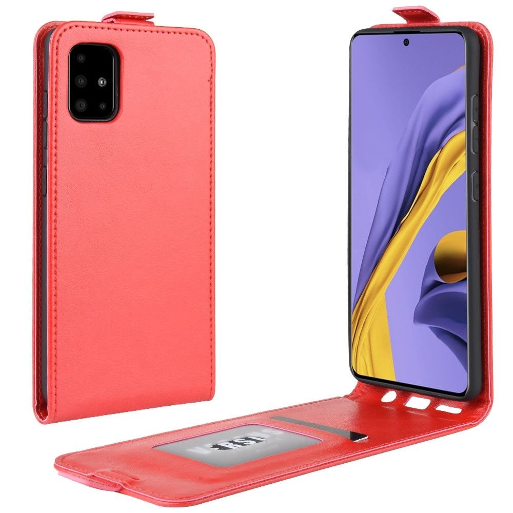 Wewoo - Housse Coque Pour Galaxy A51 R64 Texture Étui de protection en cuir à rabat vertical unique avec fentes cartes et cadre photo rouge - Coque, étui smartphone