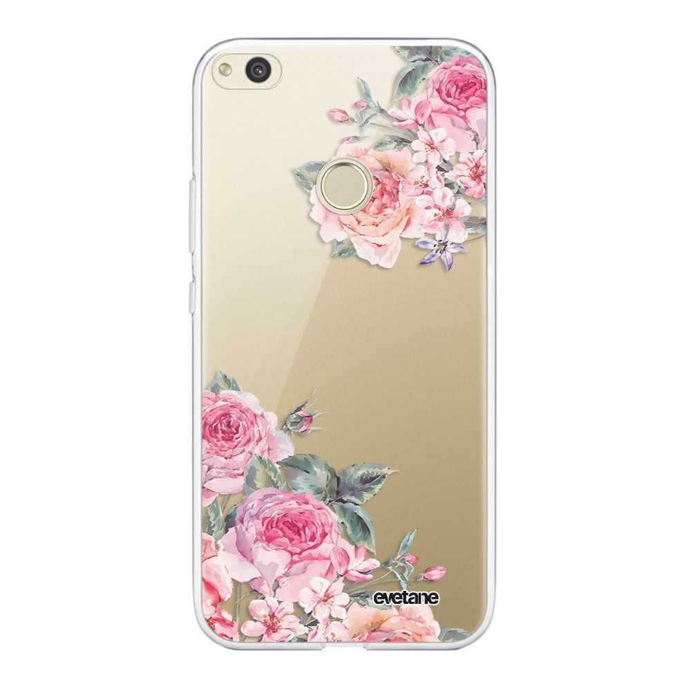 Evetane - Coque Huawei P8 lite 2017 souple transparente Roses roses Motif Ecriture Tendance Evetane. - Coque, étui smartphone