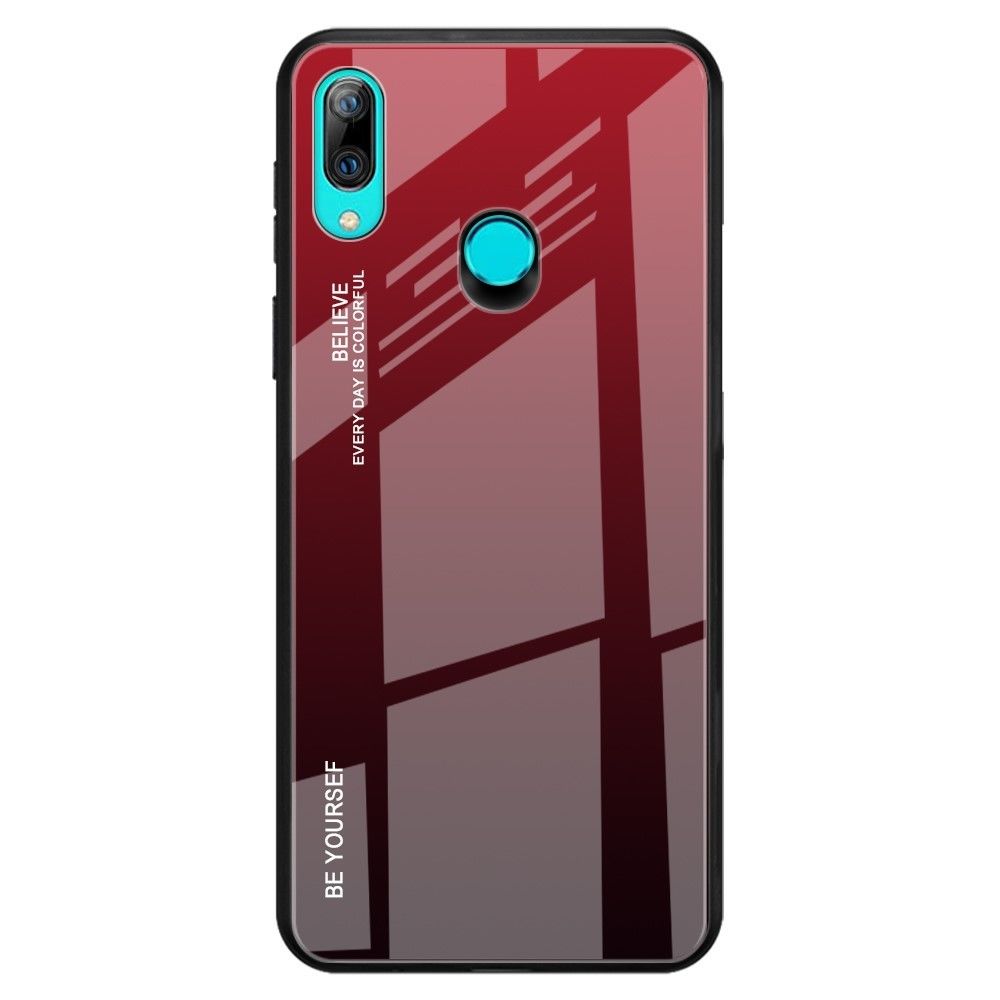 marque generique - Coque en TPU verre hybride dégradé rouge/noir pour votre Huawei P Smart Z - Coque, étui smartphone
