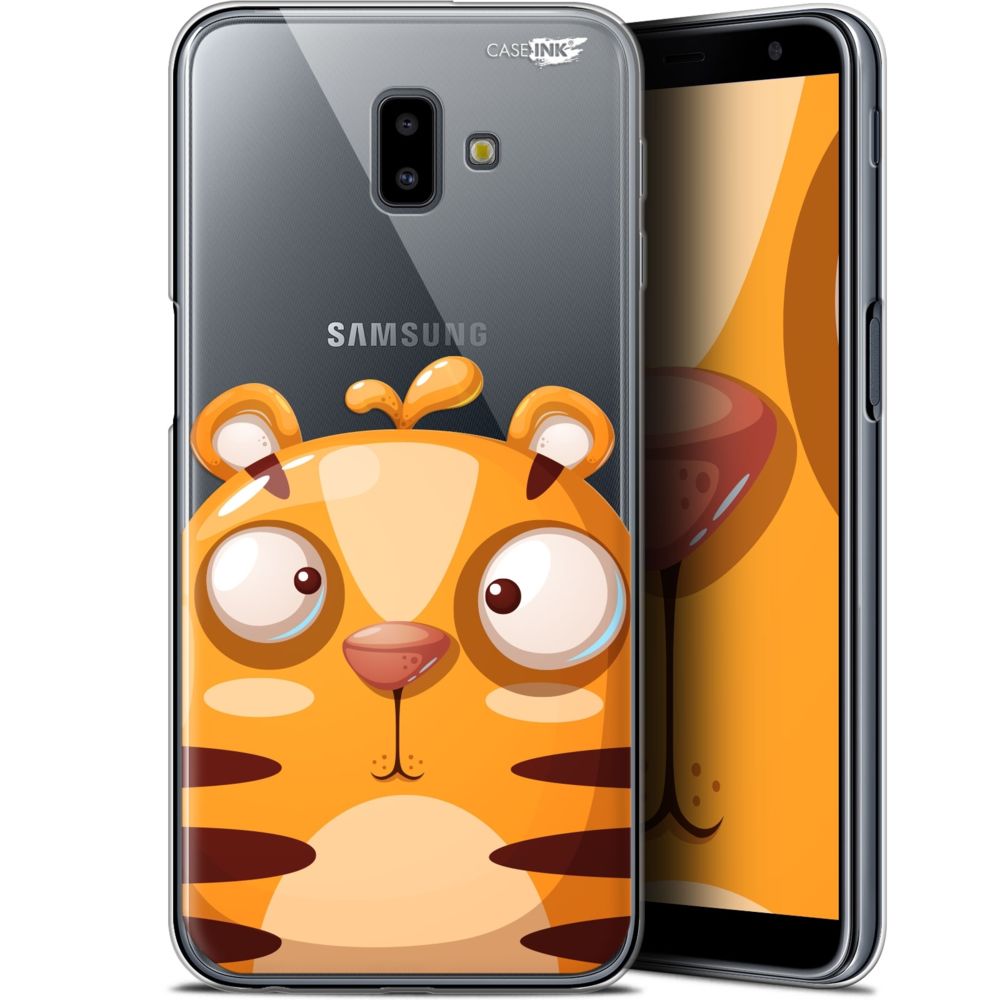 Caseink - Coque arrière Samsung Galaxy J6 Plus J6+ (6.4 ) Gel HD [ Nouvelle Collection - Souple - Antichoc - Imprimé en France] Cartoon Tiger - Coque, étui smartphone