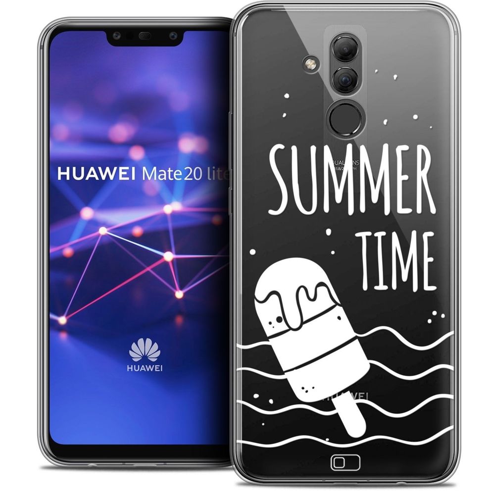 Caseink - Coque Housse Etui Huawei Mate 20 Lite (6.3 ) [Crystal Gel HD Collection Summer Design Summer Time - Souple - Ultra Fin - Imprimé en France] - Coque, étui smartphone