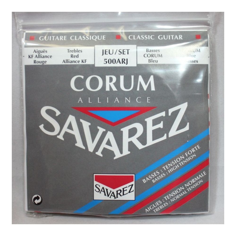 Savarez - Savarez 500ARJ Corum Alliance rouge/bleu tirant normal/fort - Jeu de cordes guitare classique - Accessoires instruments à cordes