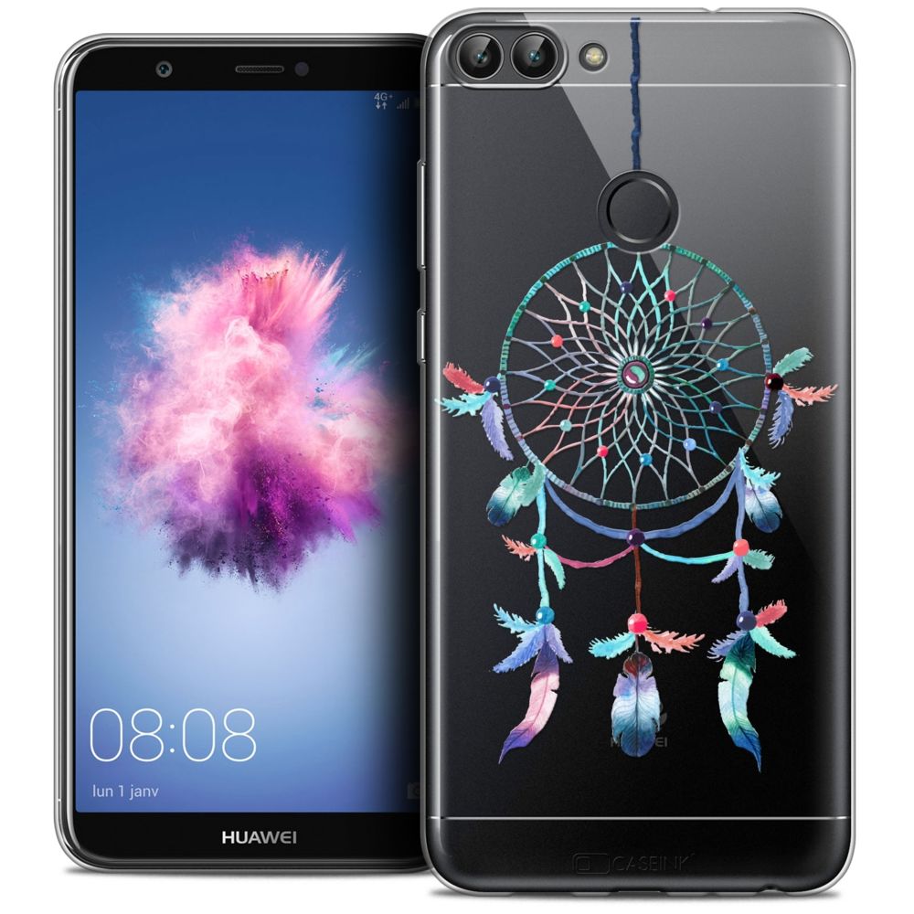 Caseink - Coque Housse Etui Huawei P Smart (5.7 ) [Crystal Gel HD Collection Dreamy Design Attrape Rêves Rainbow - Souple - Ultra Fin - Imprimé en France] - Coque, étui smartphone