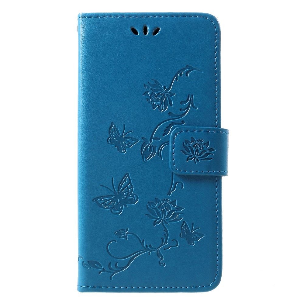 marque generique - Etui en PU flip magnétique fleur papillon bleu pour votre Huawei P30 - Autres accessoires smartphone