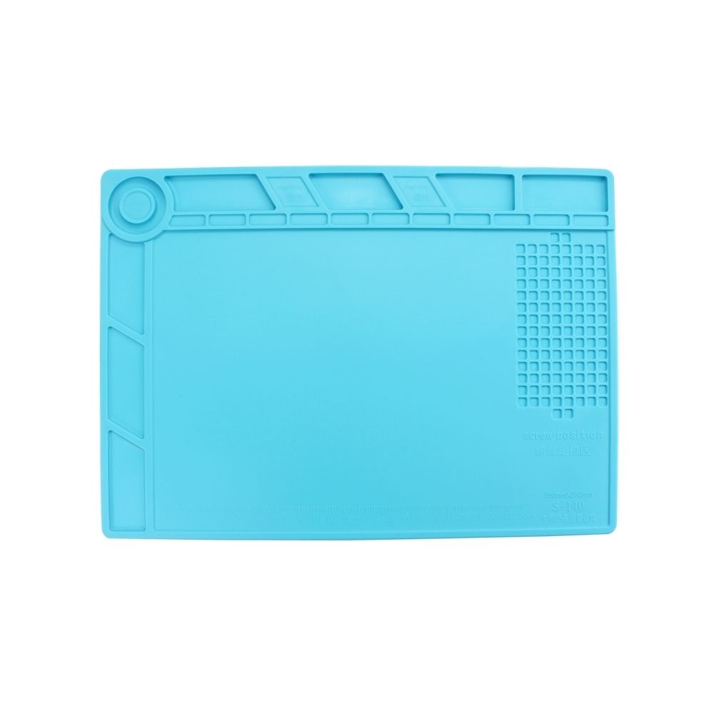 Wewoo - Tapis de travail bleu pour isolation thermique, haute résistance à la chaleur, Taille: 34.8cm x 25cm Plate-forme de maintenance en silicone - Autres accessoires smartphone