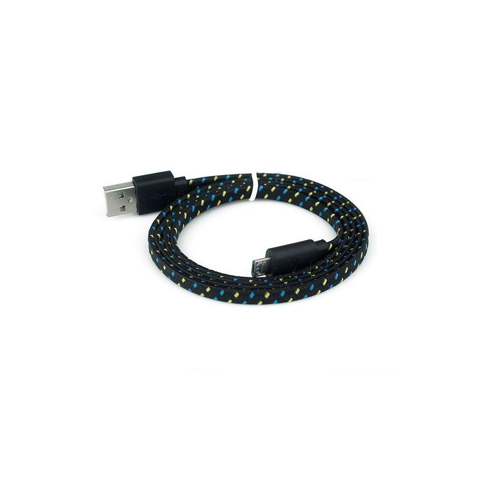 Shot - Cable Tresse Type C pour LG G7 ThinQ 3m Chargeur USB Reversible Connecteur Tissu Tisse Nylon (NOIR) - Chargeur secteur téléphone