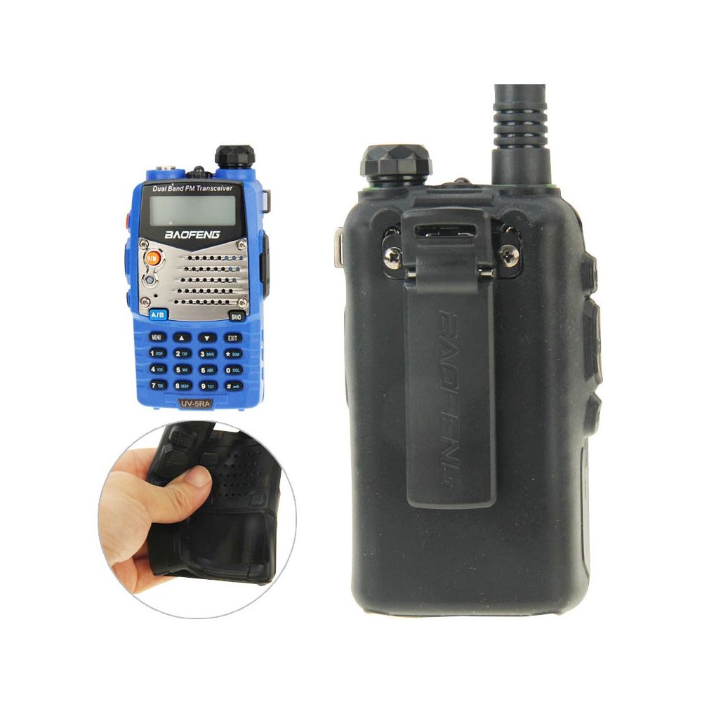 Wewoo - Housse Étui noir pour talkies-walkies série UV-5R en silicone Pure Color - Coque, étui smartphone
