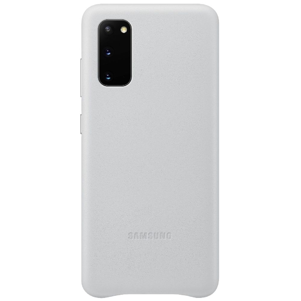 Samsung - Coque en cuir pour Galaxy S20 Gris clair - Coque, étui smartphone