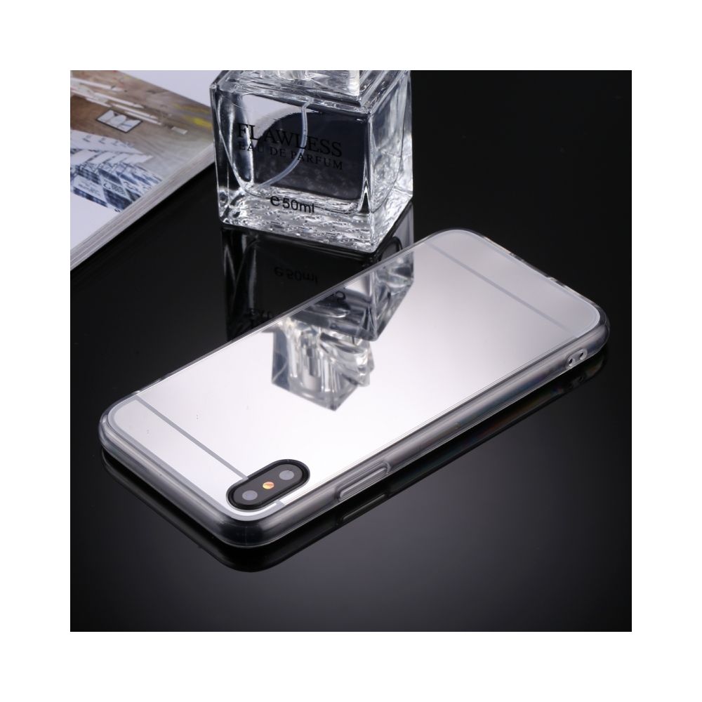 Wewoo - Coque argent pour iPhone X Acrylique + TPU Galvanoplastie Miroir De Protection Cas de Couverture Arrière - Coque, étui smartphone