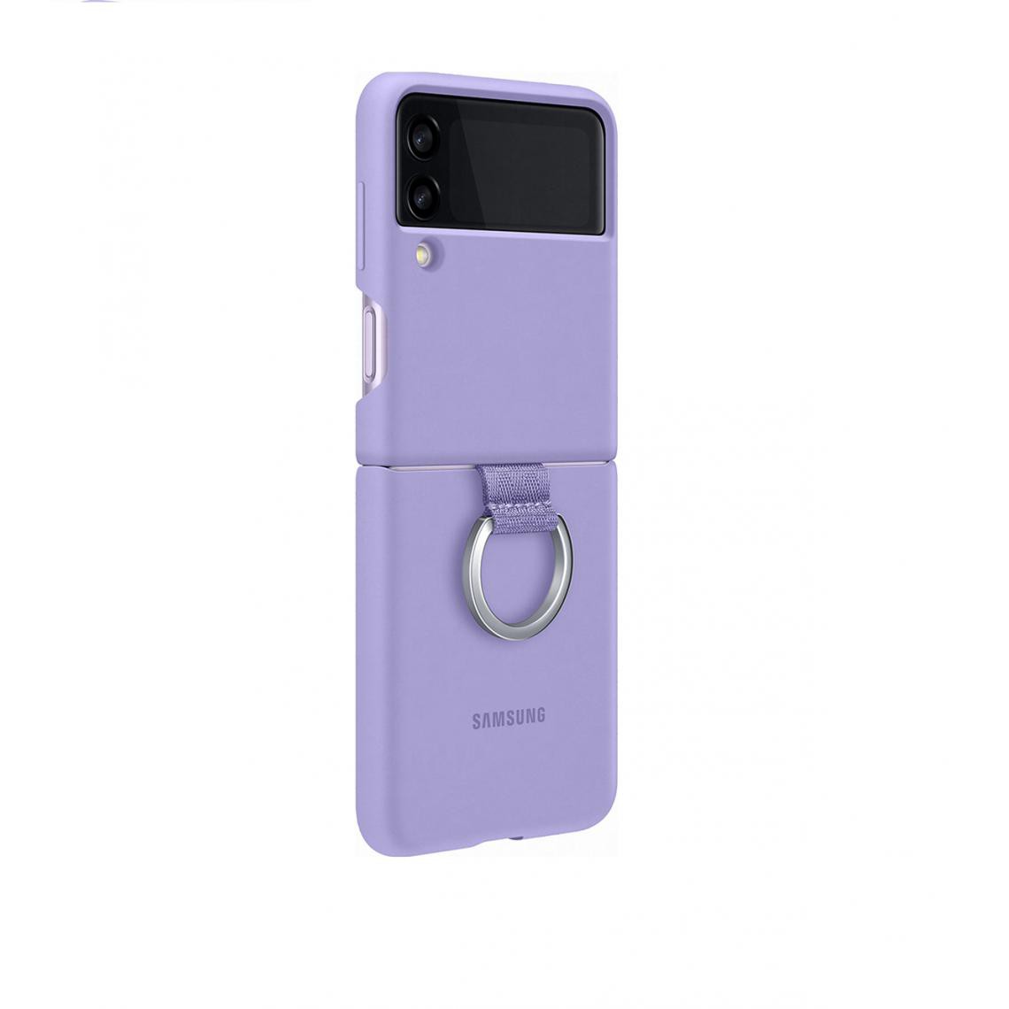 Samsung - Coque silicone avec anneau G Z FLIP3 - Lavande - Coque, étui smartphone