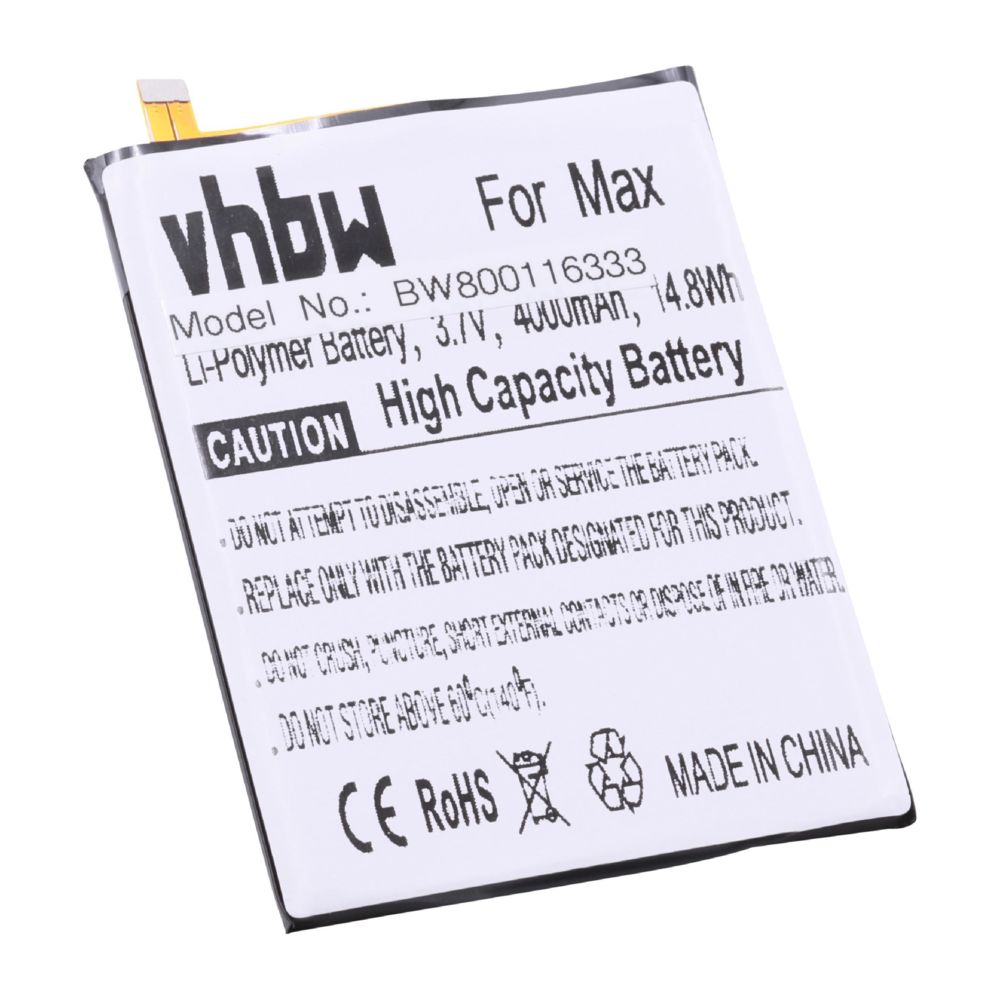Vhbw - vhbw Li-Polymère batterie 4000mAh (3.7V) pour téléphone portable mobil smartphone Umi Max - Batterie téléphone